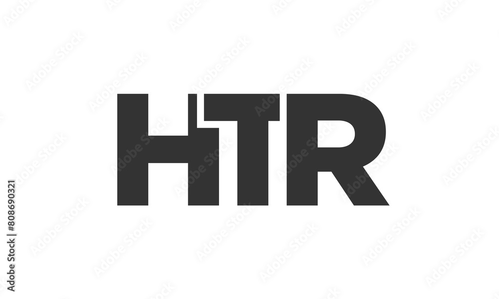 Fototapete htr logo design template with strong and modern bold text. initial based vector logotype featuring s