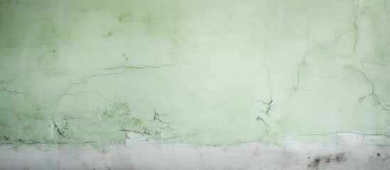 An abstract texture of a cement floor painted with a light green color providing a visually pleasing and unique copy space image