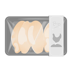 Chicken Breast Package Cartoon