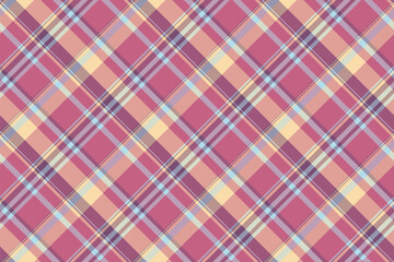 Textile pattern background of texture fabric tartan with a seamless plaid vector check.