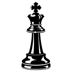 Fototapeta premium chess piece simple black and white