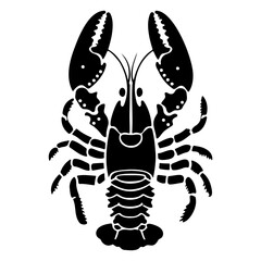 Lobster sea animal engraving vector illustration