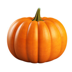 Obraz premium This is a 3D rendering of a pumpkin. It has a smooth, orange surface and a green stem