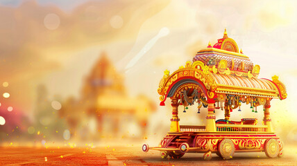 Fototapeta premium jagannath rath yatra, makar sankranti, diwali, lohri indian traditional festival background 