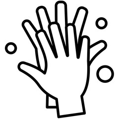 Obraz premium Washing Hands Outline Icon Pack