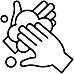 Washing Hands Outline Icon Pack