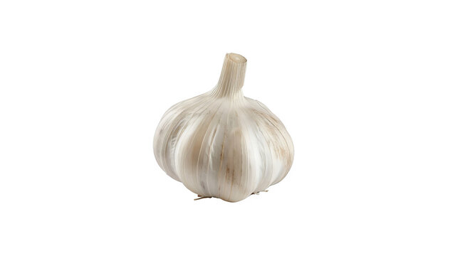 A rendered image of a single garlic bulb on a transparent background.