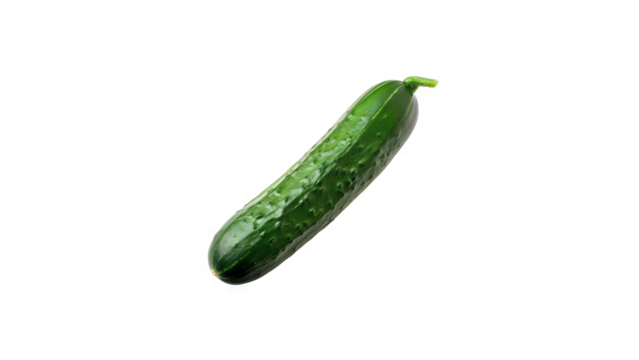 This is an image of a cucumber. It is dark green in color and has a slightly bumpy surface. It is about 12 inches long and 2 inches wide.