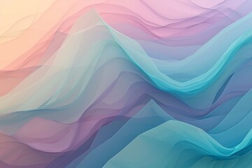 Subtle abstract background with soft pastel waves. Gradient colors For designing , Ai generated