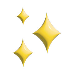 A sparkling gold star icon in 3d style, a shimmering symbol of the social media platform.
