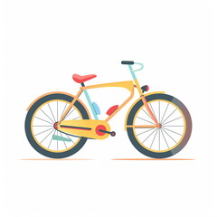 Naklejka premium bicycle isolated on white background
