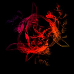 red plasma clasp smoke effect, smoke or fire glow, visual effect layer overlay isolated black