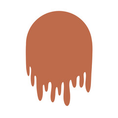 round shape with paint drips