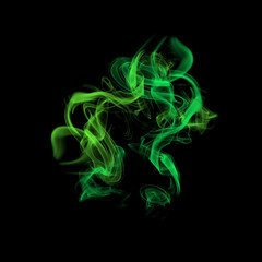 evening fog. Isolated on a Black background, turquoise, green, sea wave colored smoke cloud or thought cloud. special effects, foggy clouds, background graphics, magic birthday clip