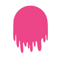 round shape with paint drips