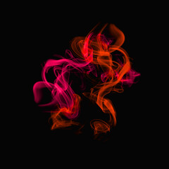 evening fog. Isolated on a black background, turquoise, violet, sea wave colored smoke cloud or thought cloud. special effects, foggy clouds, background graphics, magical birthday clip