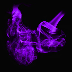 Abstract  party fog. Isolated blue, teal, purple ,  smoke  think cloud. 3D special effects fog clouds graphic for white background, magic birthday clip art