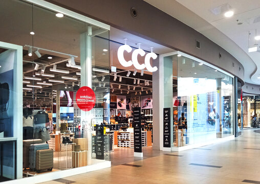 Poznan, Poland - 4 May 2024: CCC - the largest shoe company in Poland.
