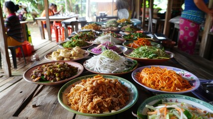 Fototapeta premium Authentic Isaan Thai Laos Local Food