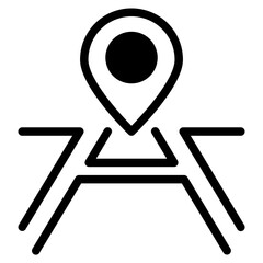 Location pin icon. Map pin place marker. Location icon. 