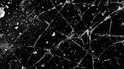 Shattered Silence: A Monochrome Vision of Broken Glass - Powered by Adobe