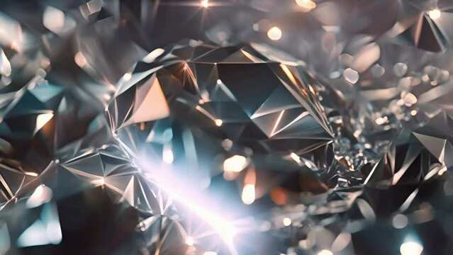 abstract diamonds, with unique crystal shape and sparkling surface