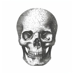 Obraz premium Creative art illustration of a skull head design