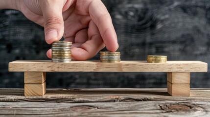 Finding Balance: Placing Coins on Wooden Beam