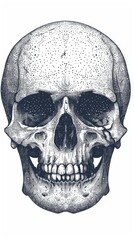 Obraz premium Creative art illustration of a skull head design