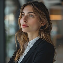 Fototapeta premium Businesswoman Contemplating