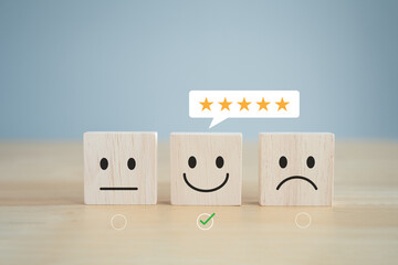 Customer satisfaction survey, service experience review and feedback rating concept. Mental health...