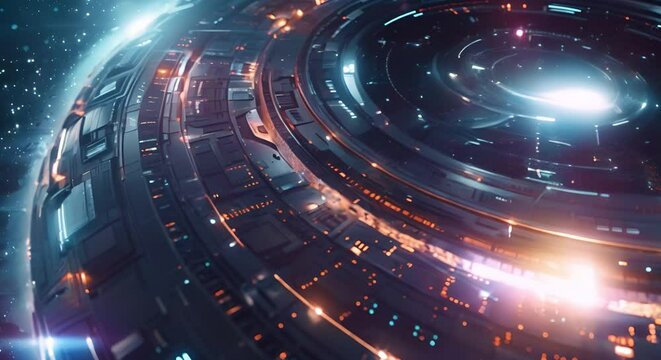 Versatile Features of a Sci-Fi Futuristic Material Background for Space. Concept Space Travel, Futuristic Technology, Sci-Fi Materials, Versatile Features