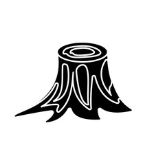 Stump icon vector. Tree Stub illustration sign. Wood symbol or logo.