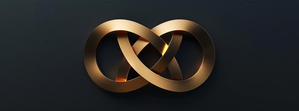 Cycle logo Three ribbons, intertwined elements, infinity, looping, rotation, solid figure10Monogram for business, internet, online shop, label or packaging