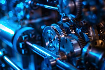 Fototapeta premium Close Up of Industrial Machine in Factory