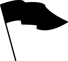 Flag icon. Waving flag icon. Set of black flag icons. Flag icon collection. Vector illustration