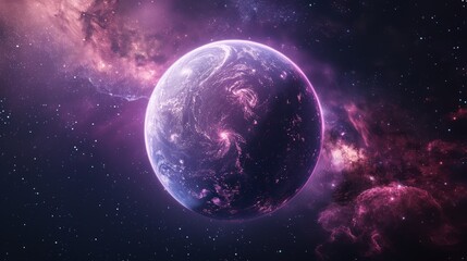 Planets and galaxy, science fiction wallpaper. Beauty of deep space. Earth and galaxy in space.