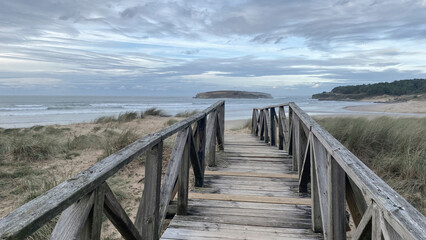 Walkway to the beach, Cantabria