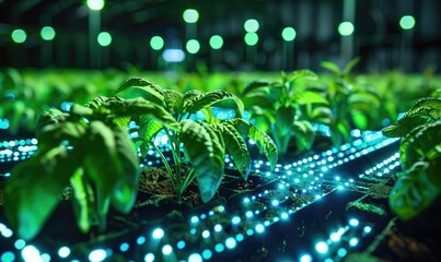 Obraz premium Smart agriculture using artificial intelligence