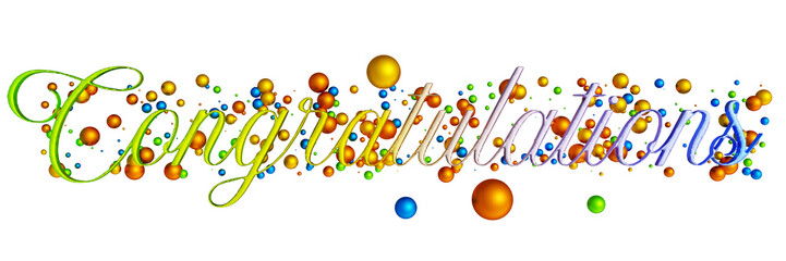 Naklejka premium Congratulations PNG, congratulations PNG transparent images, congratulations images, and colorful balls