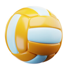 3D Icon Summer. volleyball. Isolated on transparant background. 3D illustration. High resolution