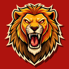 lion-head-roaring-sticker 