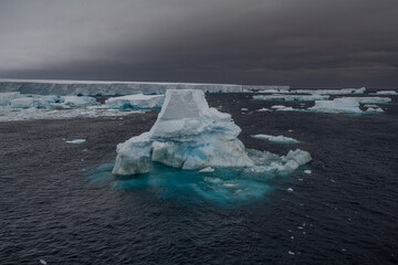 Mountains, glaciers, icebergs of Antarctica