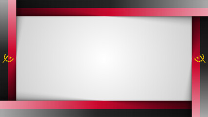Edge background Angola graphic and label.