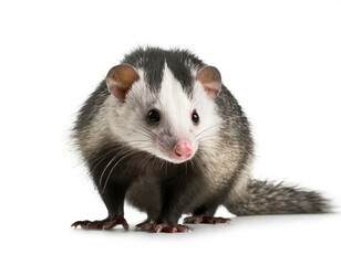 Opossum isoliert auf weißen Hintergrund, Freisteller 