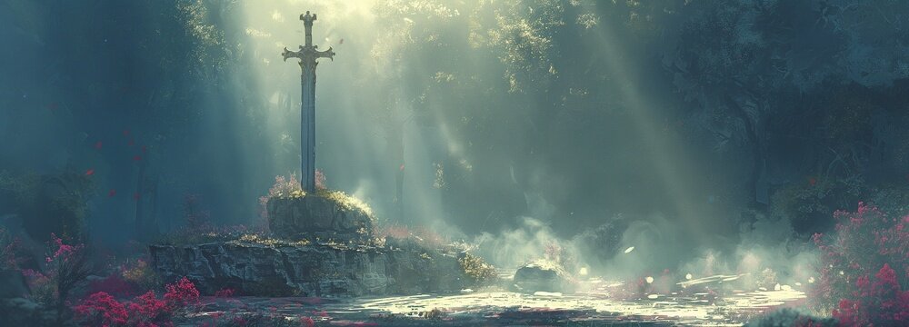 excalibur in the stone sword