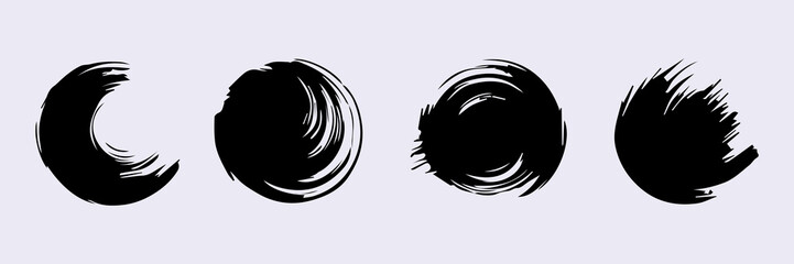 ink Brush Stroke, Dirty textures of banners, boxe, frames and design element