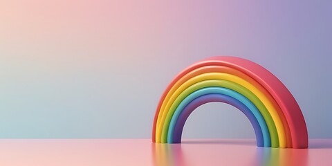 isolated on soft background with copy space Rainbow concept, illustration