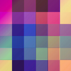 AI generated illustration of abstract pixel mosaic pattern in various textures and palettes