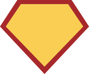 Super Hero, Superman Icon, Symbol on white background. Vector illustration 